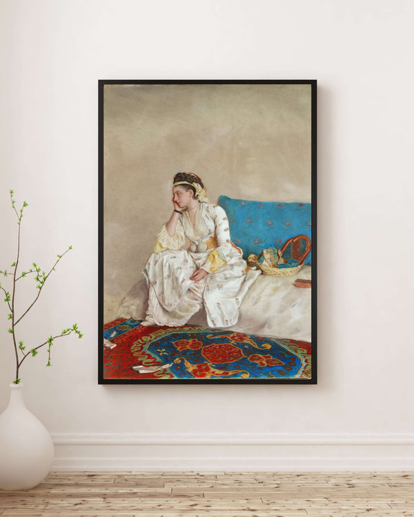 Jean-Étienne Liotard - Türk Giysili Kadın Fine Art Baskı
