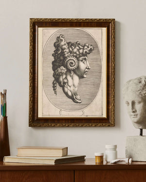 Anonim - Üç Yüz ve Bir Koç Başı Kompozisyonu Fine Art Baskı