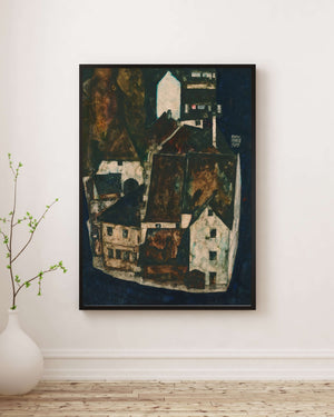 Egon Schiele - Ölü Şehir III Fine Art Baskı
