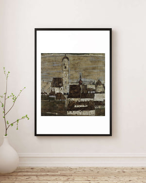 Egon Schiele - Tuna Nehri Üzerindeki Stein II Fine Art Baskı