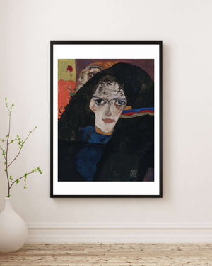 Egon Schiele - Yas Tutan Kadın Fine Art Baskı