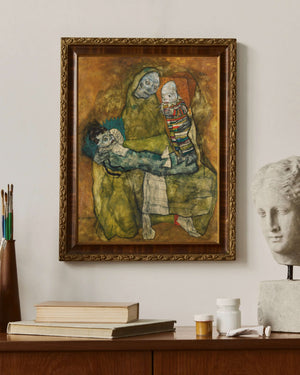 Egon Schiele - İki Çocuklu Anne II Fine Art Baskı
