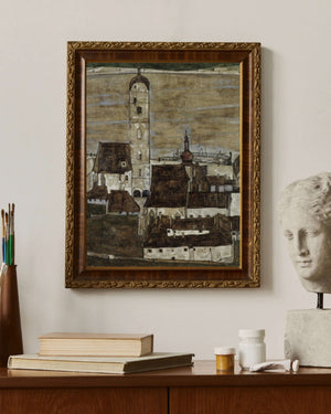 Egon Schiele - Tuna Nehri Üzerindeki Stein II Fine Art Baskı