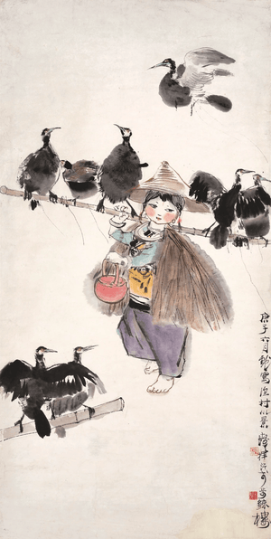 Balıkçı Köyünden Kız fine art baskı