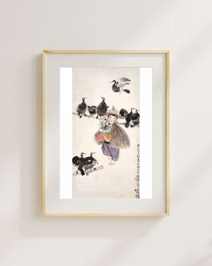 Balıkçı Köyünden Kız fine art baskı
