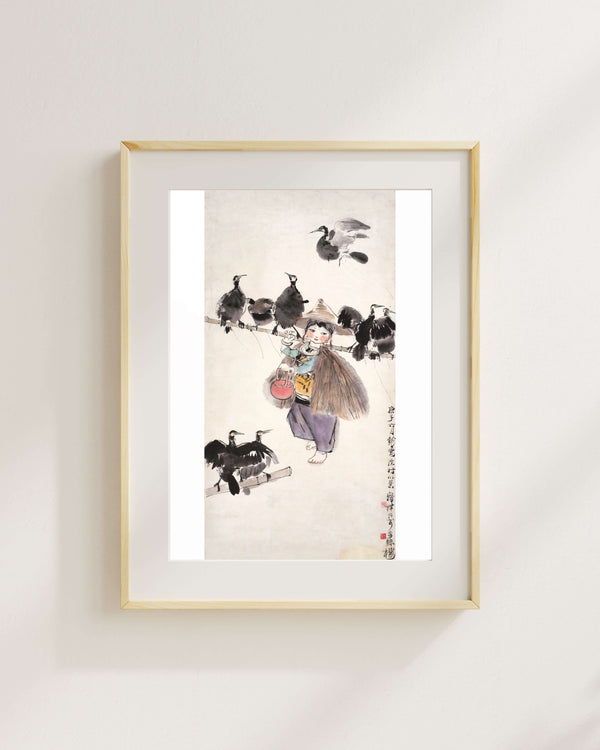 Balıkçı Köyünden Kız fine art baskı