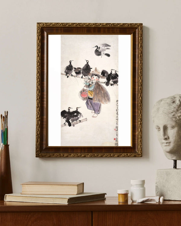 Balıkçı Köyünden Kız fine art baskı