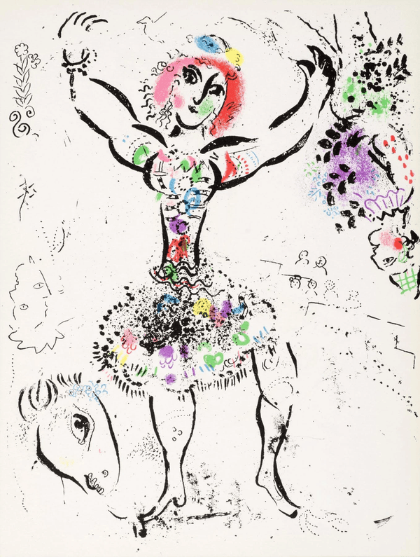 Marc Chagall - Jonglör Kadın Fine Art Baskı