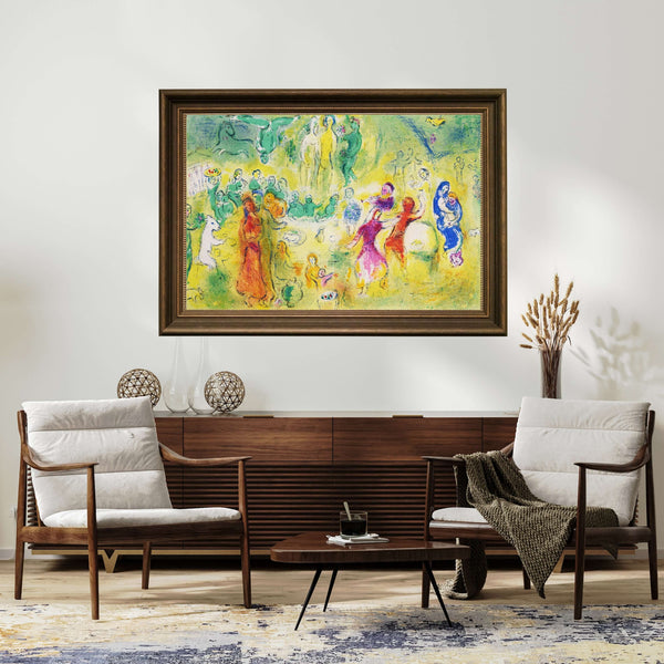 Marc Chagall - Nympheler Mağarasında Düğün Şöleni Fine Art Baskı