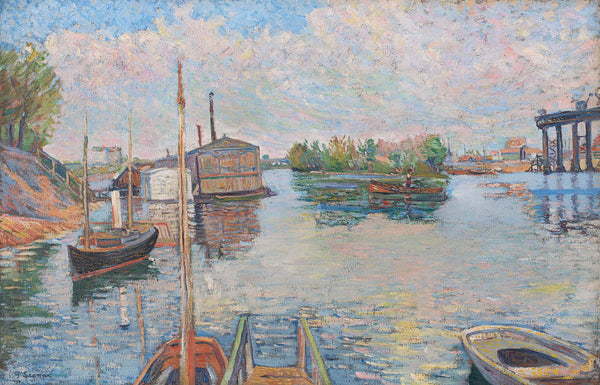 Paul Signac - Hamam İskelesindeki Tekneler Fine Art Baskı