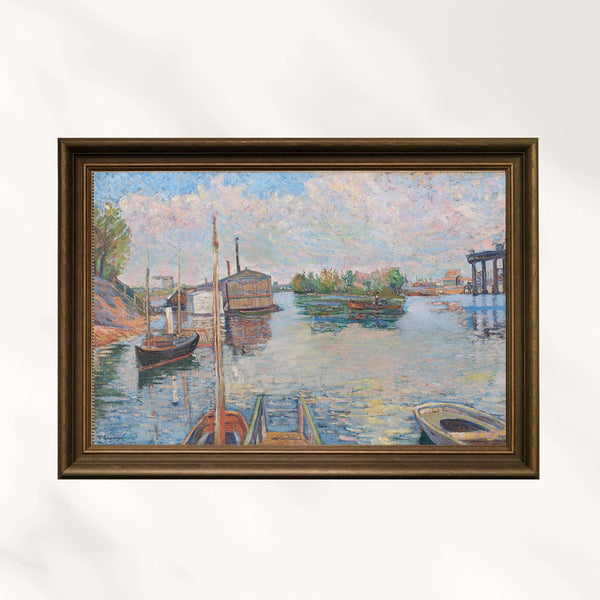 Paul Signac - Hamam İskelesindeki Tekneler Fine Art Baskı