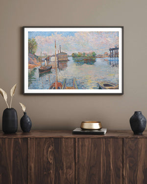 Paul Signac - Hamam İskelesindeki Tekneler Fine Art Baskı