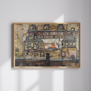 Egon Schiele - Nehir Kıyısındaki Ev Duvarı