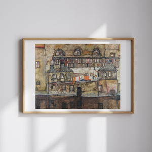 Egon Schiele - Nehir Kıyısındaki Ev Duvarı
